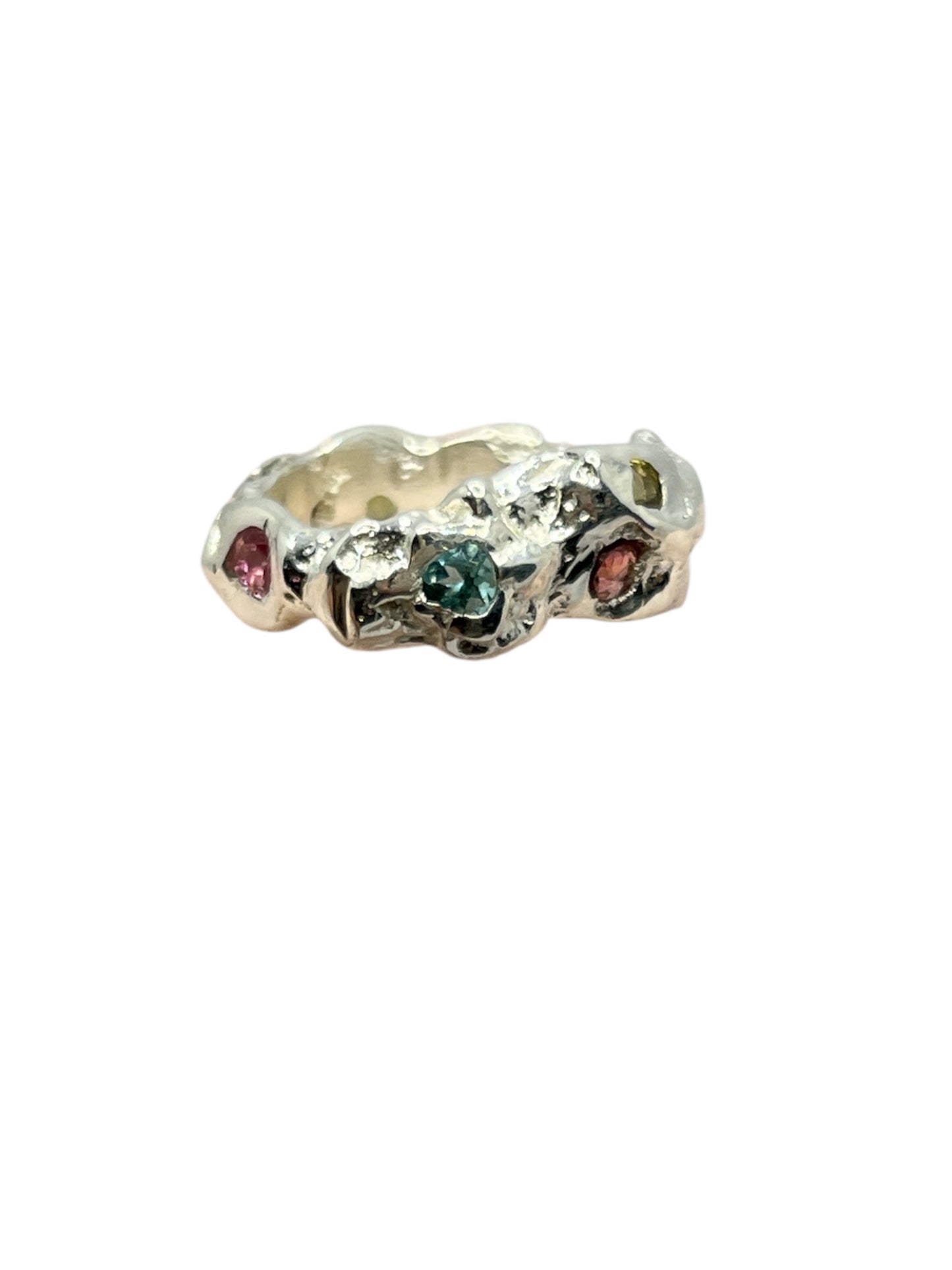 Tourmaline silver ring