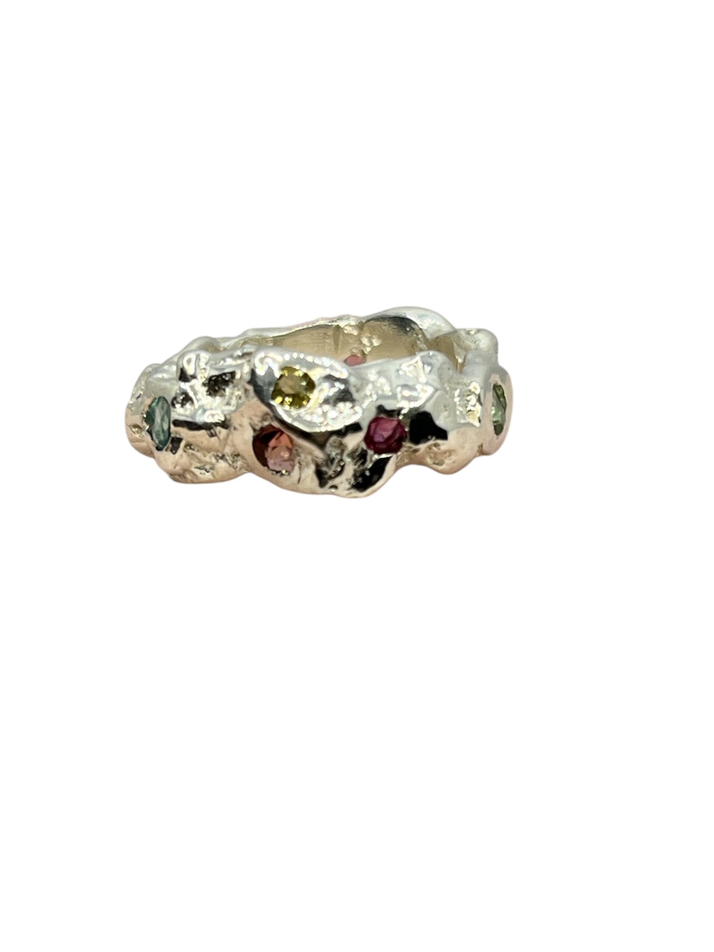Tourmaline silver ring