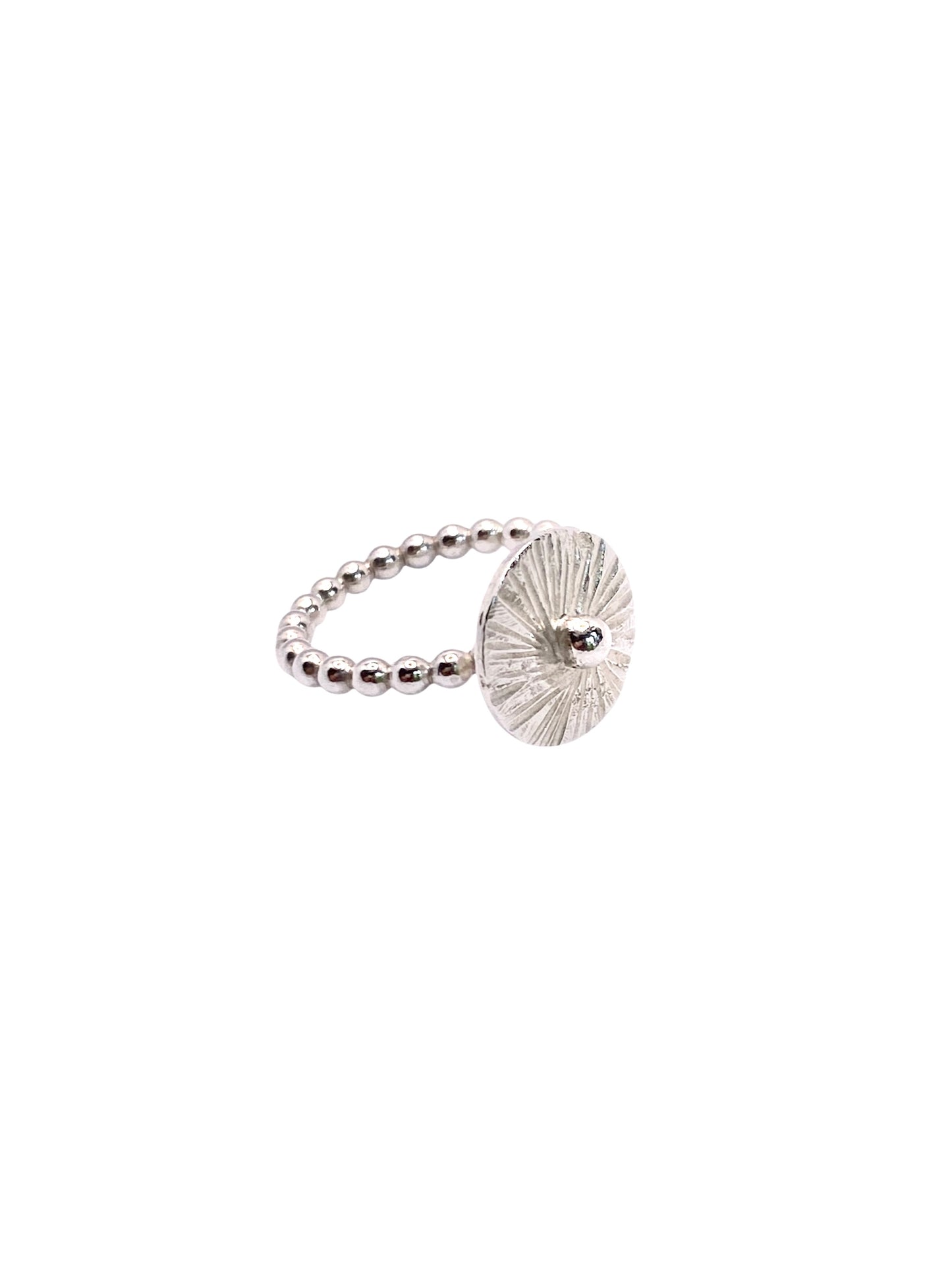 Silver sun ring
