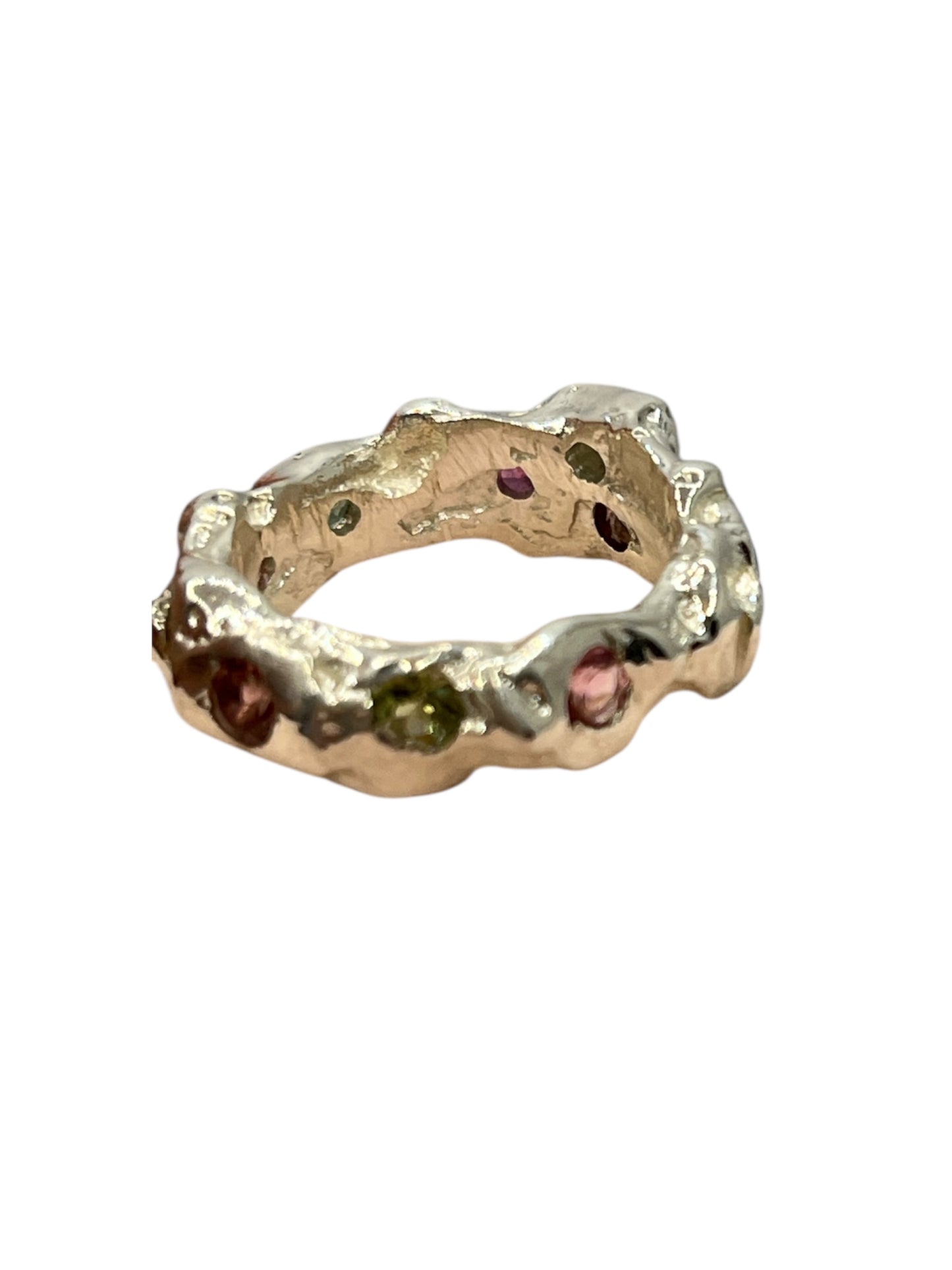 Tourmaline silver ring